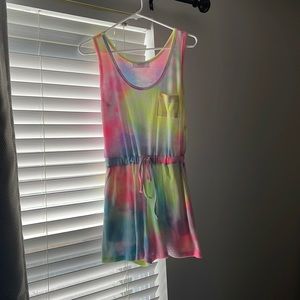 Neon tie-dye romper